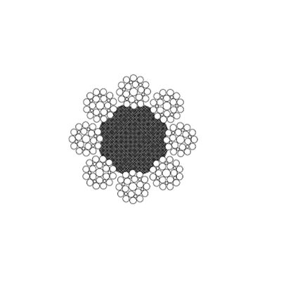 Galvanisiertes Seil für Aufzüge 8x19S 10mm Dia Hochfestigkeitsstahl-Flexibles Hebekabel für Fahrgast- und Güterlifte