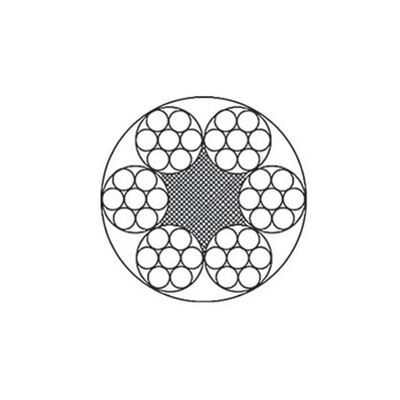 CHINA Ungalvanized Steel Wire Rope 6×9W+IWS, 12mm, Minimum Breaking Load 86.3 KN, For Slope Well Winching Anbieter