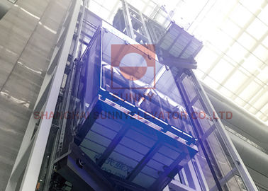 Edelstahl-Passagier-panoramischer Aufzugs-Spiegel, der einzigartigen Entwurf ätzt