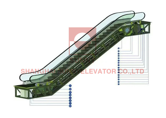 600 mm/800 mm/1000 mm Maßgeschneiderte Rolltreppen Außenwasserdichte bewegliche Gehwege