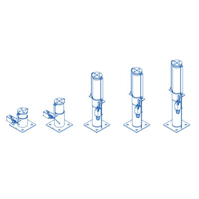 Zugriff auf Aufzugsteile Aufzugsölpuffer mit Nenngeschwindigkeit ≤ 1,75 m/s