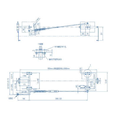 Elevator Safety Linkage Device mit doppelter Zugform und 150~200N Lift Force - 12 Monate Garantie