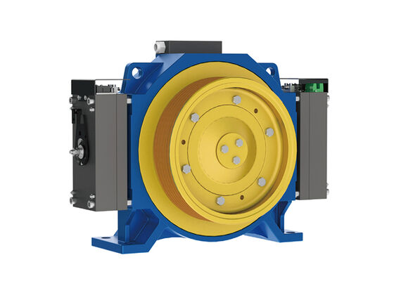 1,0–1,75 m/s Nennleistung Permanentmagnet-Synchron-Getriebemaschine mit Ø320 mm Scheibe und 3000 kg Last
